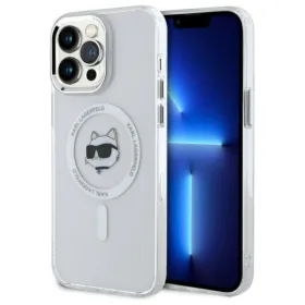 Karl Lagerfeld IML Metal Choupette Head MagSafe - Case for iPhone 13 Pro Max (White)