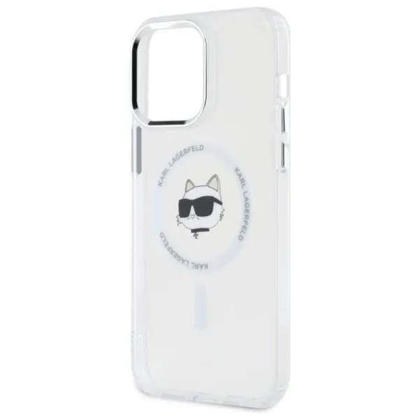 Karl Lagerfeld IML Metal Choupette Head MagSafe - Case for iPhone 13 Pro Max (White)