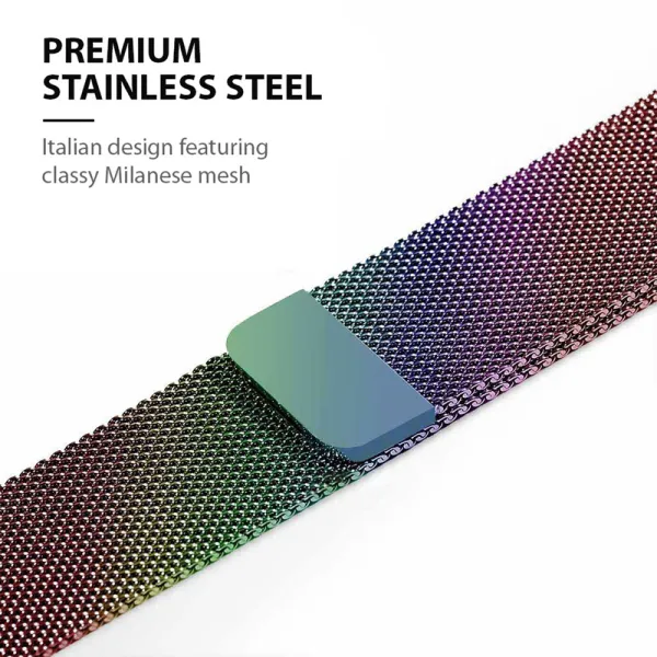 Crong Milano Steel - Stainless Steel Strap for Apple Watch 38/40/41/42 mm (Iridescent)