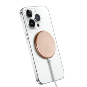 Crong MagSpot Wireless Charger – Aluminum MagSafe 15W Inductive Charger (Gold)