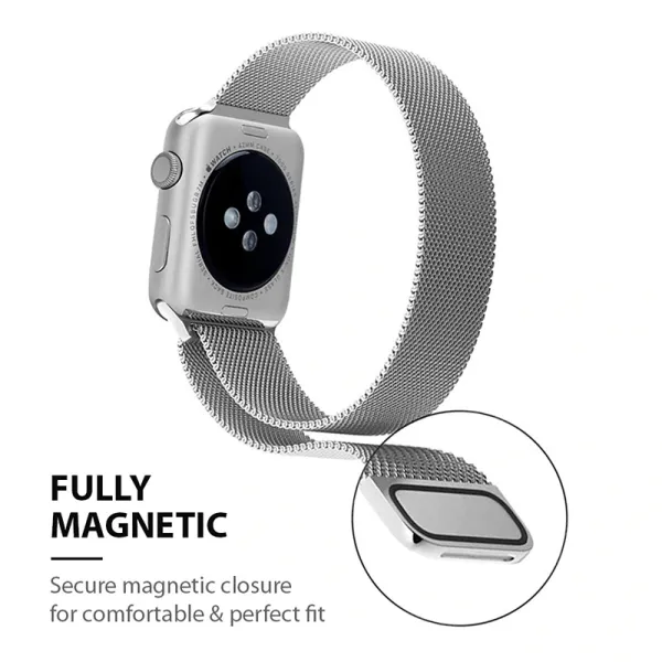 Crong Milano Steel - Stainless Steel Strap for Apple Watch 38/40/41/42 mm (Iridescent)