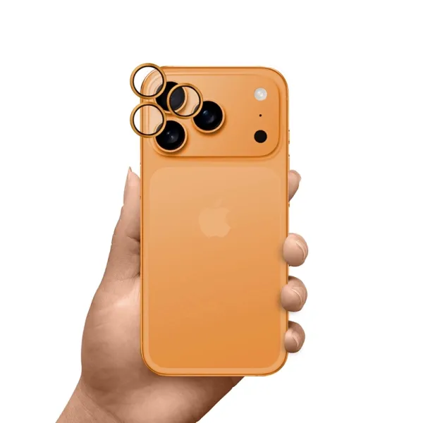3mk HARDY Lens Protection Pro - Camera Lens Glass for iPhone 17 Pro / iPhone 17 Pro Max (Orange)