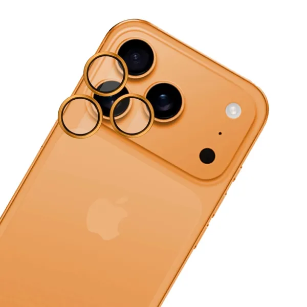3mk HARDY Lens Protection Pro - Camera Lens Glass for iPhone 17 Pro / iPhone 17 Pro Max (Orange)