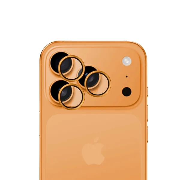 3mk HARDY Lens Protection Pro - Camera Lens Glass for iPhone 17 Pro / iPhone 17 Pro Max (Orange)