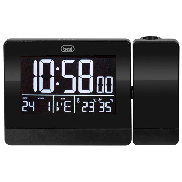 Table clock Trevi 0088400 Black (1 Unit)