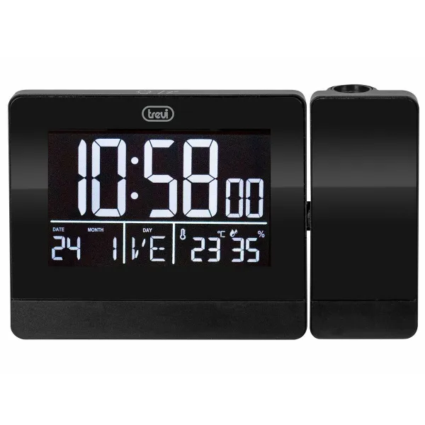 Table clock Trevi 0088400 Black (1 Unit)