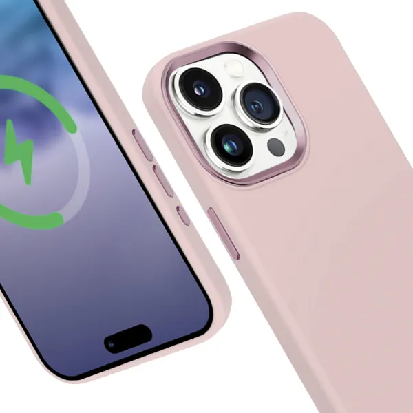 Crong Color Cover LUX Magnetic - iPhone 15 Pro MagSafe Case (Pink)