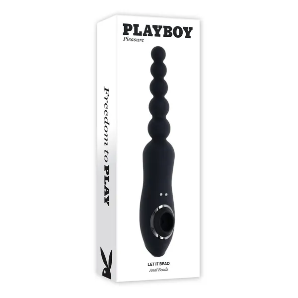 Cassini Anal Vibrator Black Playboy Let it Bead Black