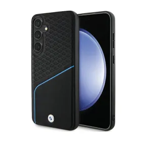 BMW Signature Leather Textured & Line MagSafe - Case for Samsung Galaxy S24 (Black)