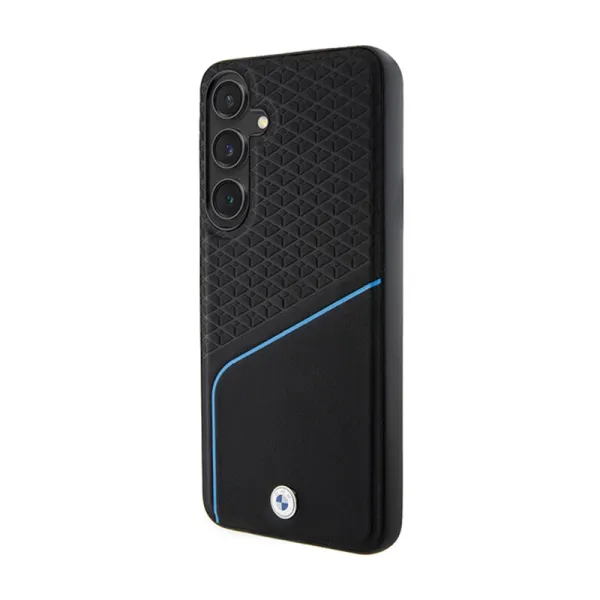 BMW Signature Leather Textured & Line MagSafe - Case for Samsung Galaxy S24 (Black)