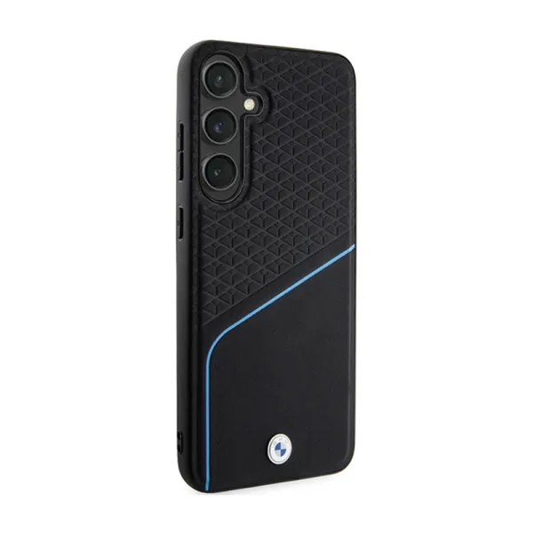 BMW Signature Leather Textured & Line MagSafe - Case for Samsung Galaxy S24 (Black)