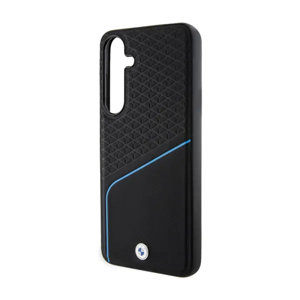BMW Signature Leather Textured & Line MagSafe - Case for Samsung Galaxy S24 (Black)