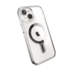 Speck Presidio Perfect-Clear ClickLock & MagSafe - iPhone 17e / 16e / 15 / 14 / 13 Case (Clear / Chrome Finish / Serene Silver)