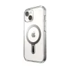 Speck Presidio Perfect-Clear ClickLock & MagSafe - iPhone 17e / 16e / 15 / 14 / 13 Case (Clear / Chrome Finish / Serene Silver)