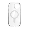 Speck Presidio Perfect-Clear ClickLock & MagSafe - iPhone 17e / 16e / 15 / 14 / 13 Case (Clear / Chrome Finish / Serene Silver)
