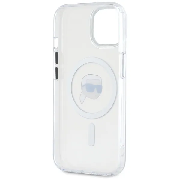 Karl Lagerfeld IML Metal Karl Head MagSafe - Case for iPhone 15 Plus (white)