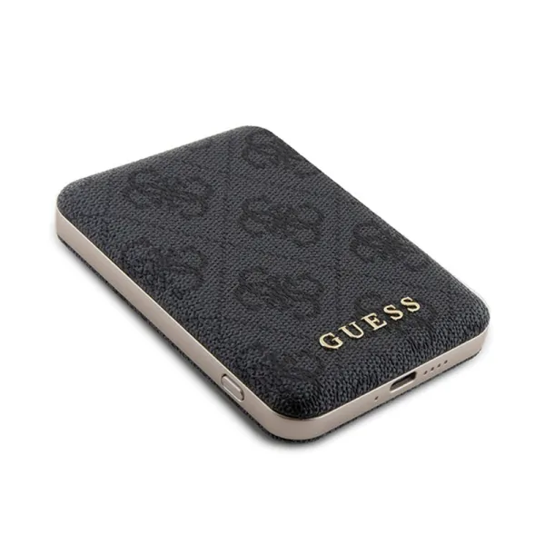Guess Bundle Pack MagSafe 4G Metal Gold Logo - Case set + Power Bank 5000mAh MagSafe iPhone 14 Pro Max (black)