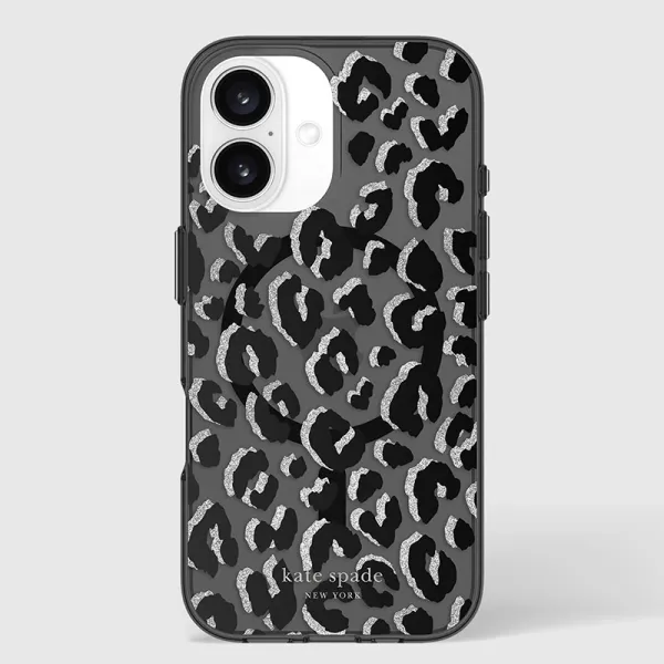 Kate Spade New York Protective MagSafe - Case for iPhone 16 (City Leopard)