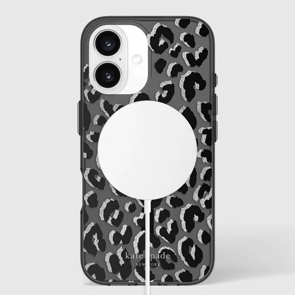 Kate Spade New York Protective MagSafe - Case for iPhone 16 (City Leopard)