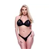 Underwear Set Baci Lingerie Crotchless G- Black 2 Pieces (M/L)