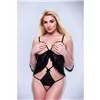 Leotard Baci Lingerie Peek-a-boo Black M/L