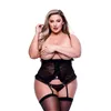 Corset Baci Lingerie Peek-a-boo Black 2 Pieces (Queen size)