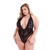 Underwear Set Baci Lingerie Eco Lace Teddy Black (Queen)