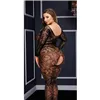 Jaquard Lace Suspender Bodysuit Queen Size Baci Lingerie 00209 (Queen)