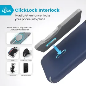 Speck Presidio2 Pro ClickLock & MagSafe - iPhone 16 Pro Max Case (Coastal Blue / Dust Gray / White)
