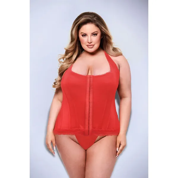 Leotard Baci Lingerie Red 3XL/4XL