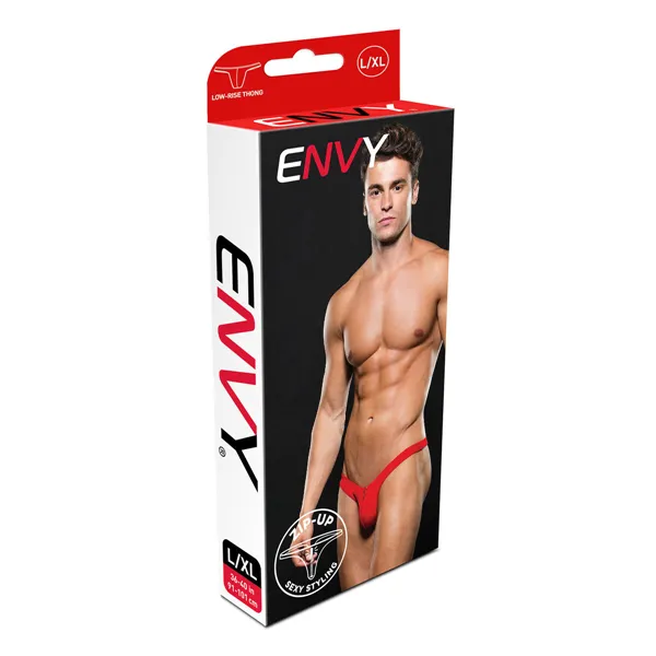 Thong Lowrise Envy Zip Red L/XL