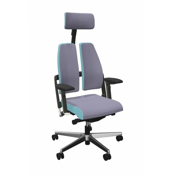 Ofiso kėdė su atrama galvai Nowy Styl Xilium Duo traslak X-move Pilka