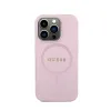 Guess Saffiano MagSafe - Case for iPhone 15 Pro (Pink)