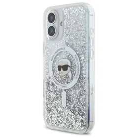 Karl Lagerfeld Liquid Glitter Karl Head MagSafe - Case for iPhone 16 (transparent)