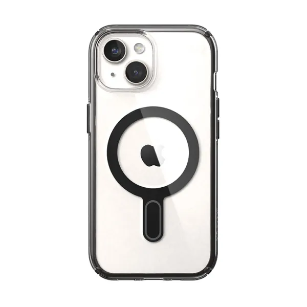 Speck Presidio Perfect-Clear ClickLock & MagSafe - iPhone 17e / 16e / 15 / 14 / 13 Case (Clear / Frosted Black / Slate Gray)