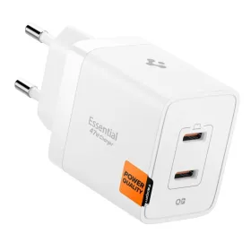 Spigen Essential EE472EU GaN Pro - 2x USB-C 47W Wall Charger (White)