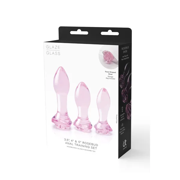 Anal plug Dream Toys Glaze Pink 3 Pieces