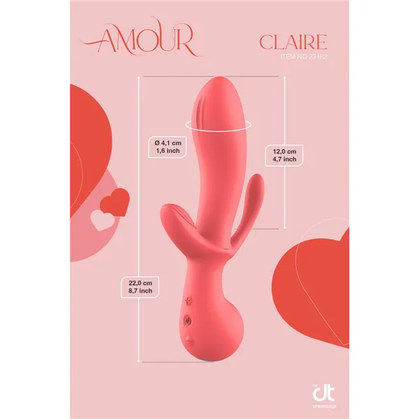 Classic Vibrator Dream Toys Amour Triple Pleasure Pink