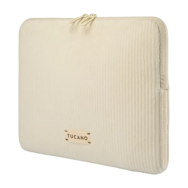 TUCANO Velluto 2 - Cover for MacBook Air 13" (M4/M3/M2/M1/2025-2018) / Pro 13" / Laptop 12" (cream)