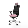 Office Chair with Headrest Piqueras y Crespo 2D086N2 Pink