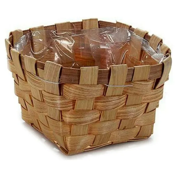 Plant pot Cane Brown 18 x 9,5 x 18 cm