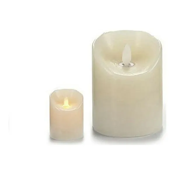 LED Candle Cream 8 x 8 x 10 cm 10 x 11,5 x 10 cm