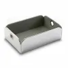 Valet Tray Versa Silver Polyskin Metal (13 x 6,5 x 20 cm)