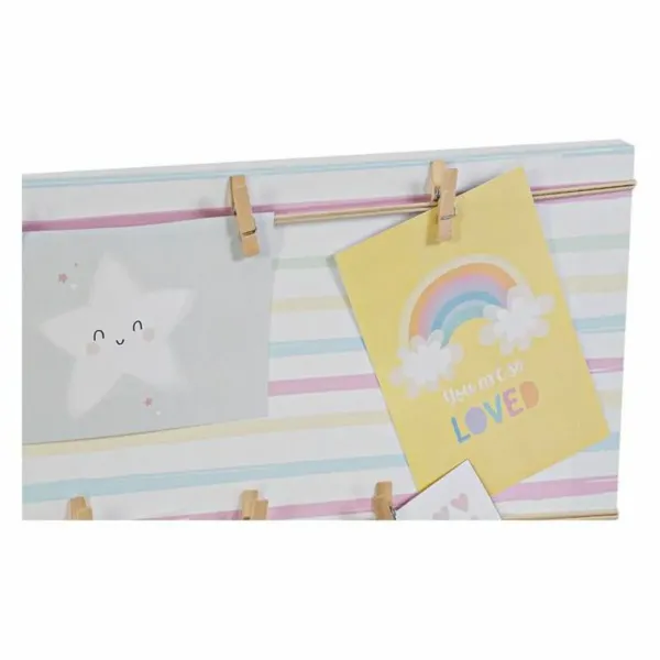 Photo frame DKD Home Decor Sunshine Multicolour Canvas Baby 50 x 2 x 50 cm