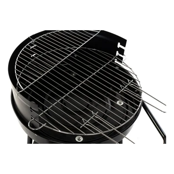 Coal Barbecue with Wheels DKD Home Decor Black Metal Plastic 59 x 49,5 x 82 cm