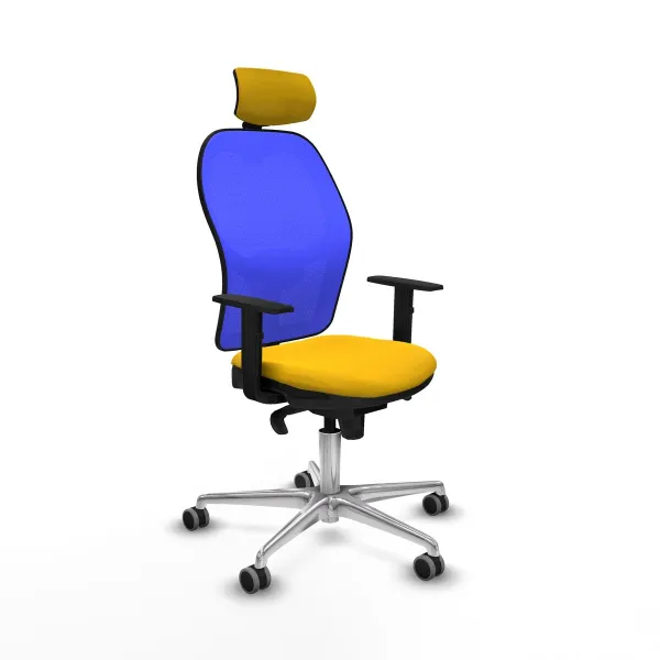 Office Chair with Headrest Piqueras y Crespo 1D086G2 Yellow