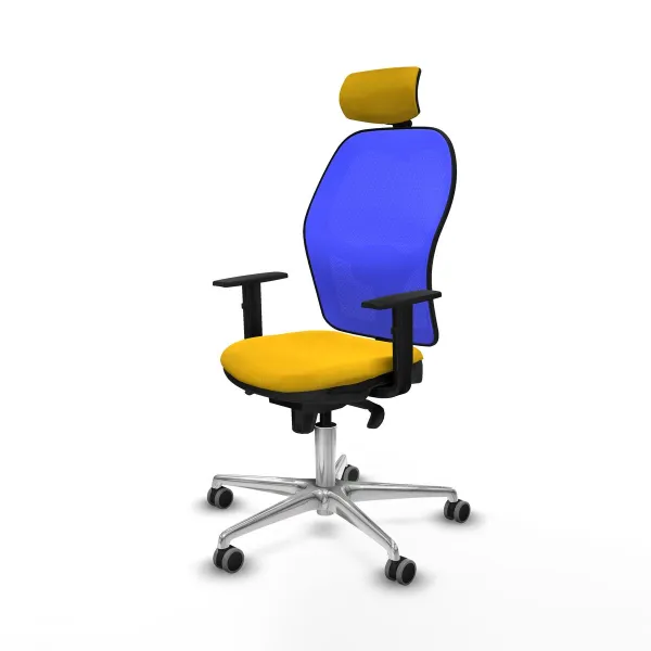Office Chair with Headrest Piqueras y Crespo 1D086G2 Yellow