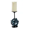 Candleholder DKD Home Decor 8424001723041 Crystal Blue Metal 13 x 13 x 25 cm