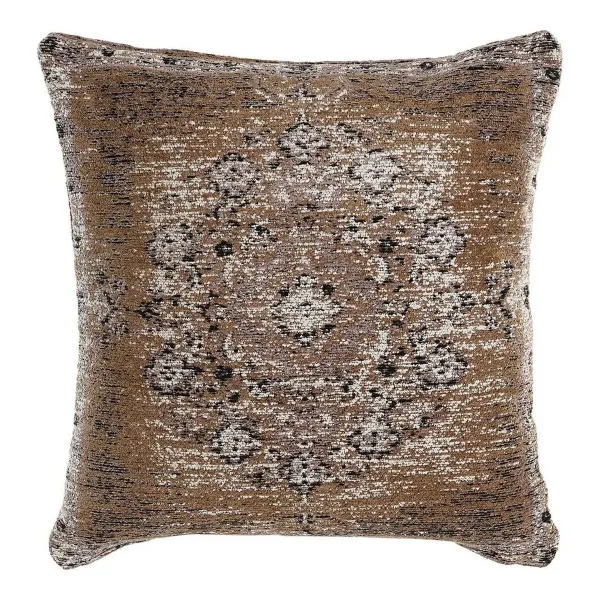 Cushion DKD Home Decor 8424001832477 Black Beige Light brown Squared Arab 45 x 12 x 45 cm