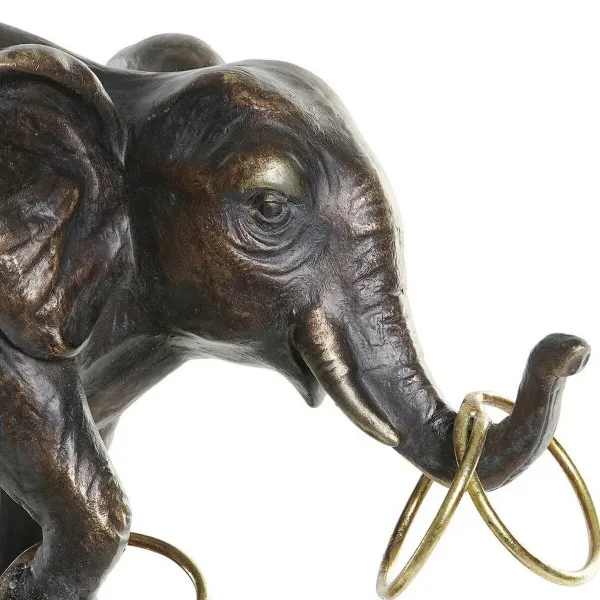 Decorative Figure DKD Home Decor Metal Resin Elephant (31 x 13 x 41 cm)